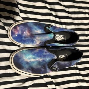 Vans men /women Galaxy Slip-On Shoes - Blue/Purple